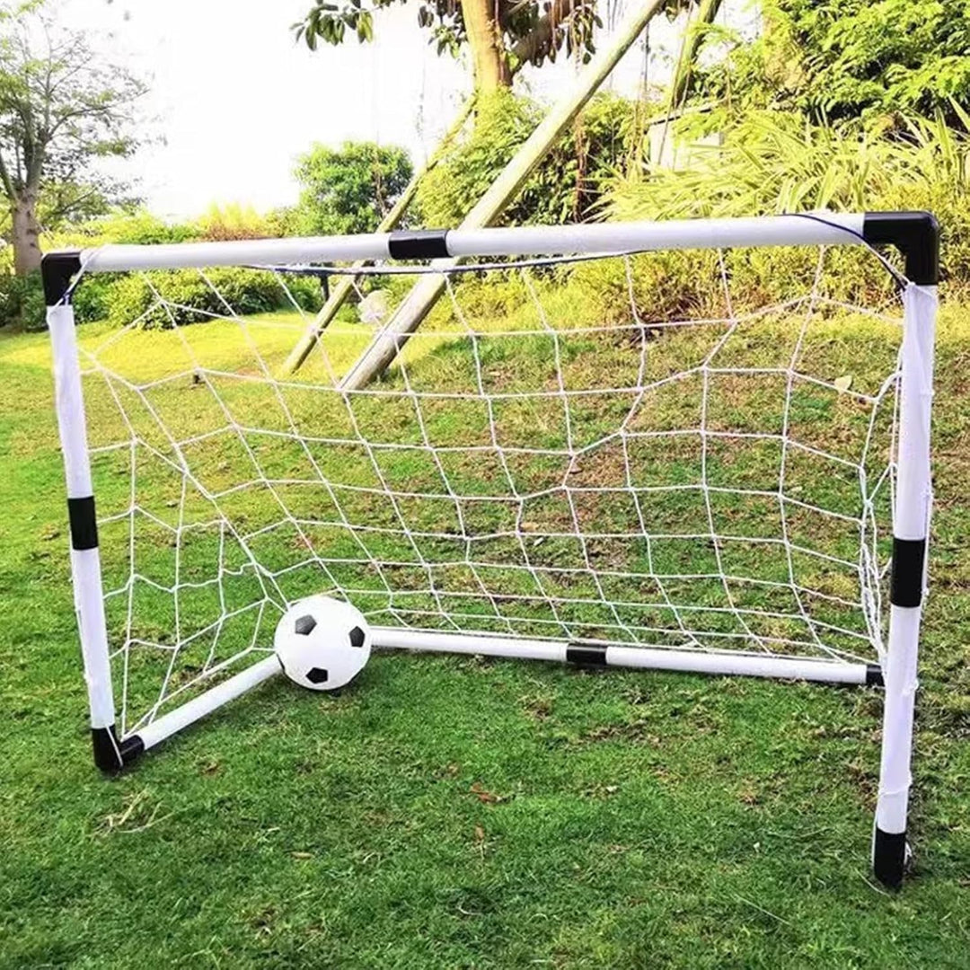 Tragbares Fussballtor - Einseitiges Rebound-Fussballtor Mit Netz, Aufblasbarem Fussball Und Luftpump