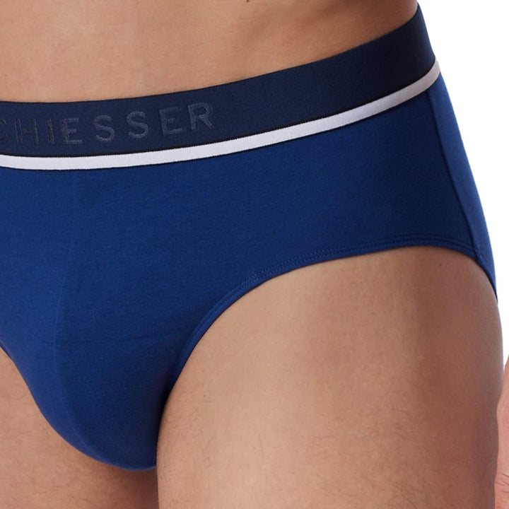 Schiesser Herren 3 PACK Boxershorts Bio Baumwolle - 95/5 Organic M 6 X Blau / Schwarz, M 6 X Blau /
