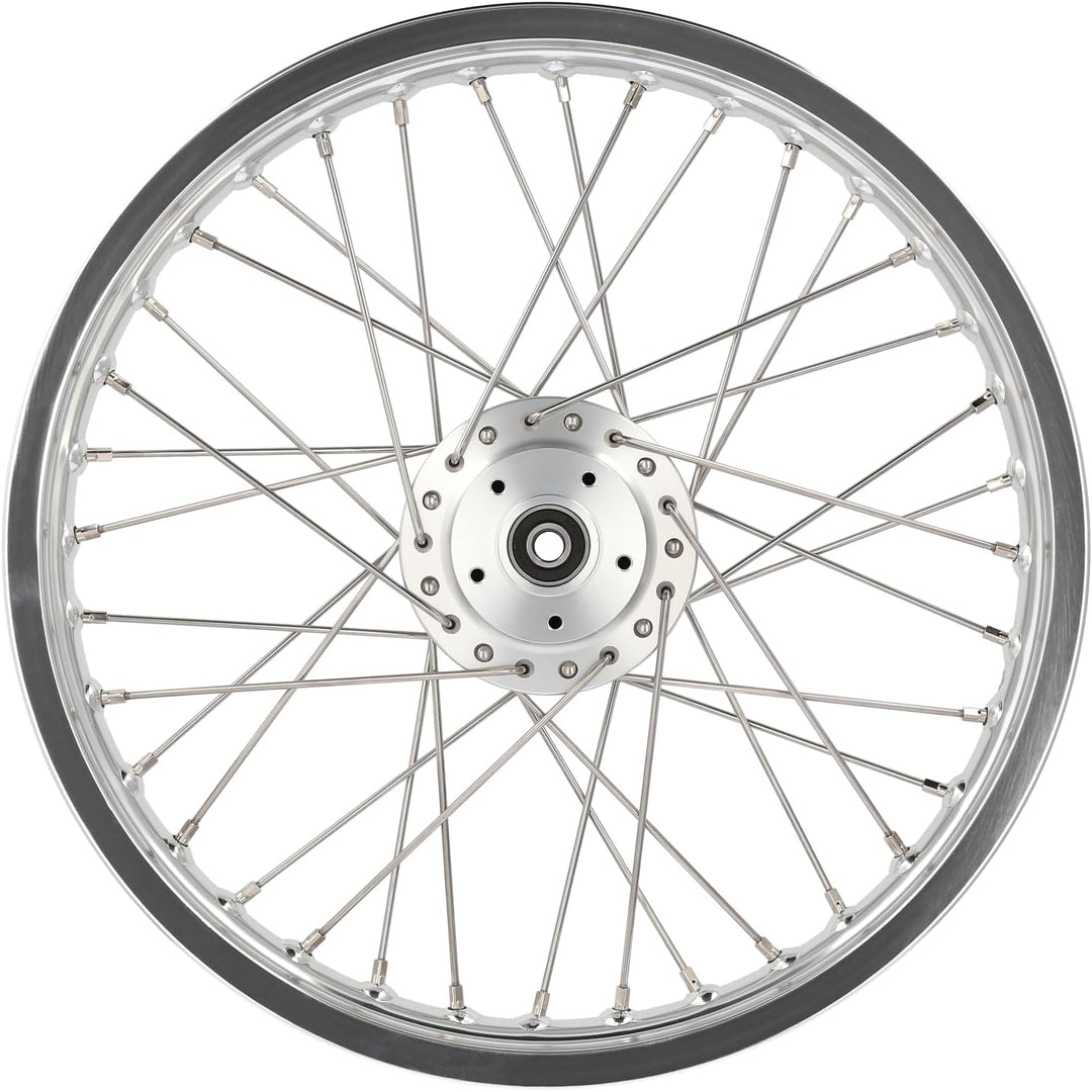 Speichenrad 1,6 x 16" für ZT Telegabel, Nabe farblos eloxiert, Alufelge pol