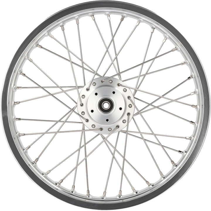 Speichenrad 1,6 x 16" für ZT Telegabel, Nabe farblos eloxiert, Alufelge pol