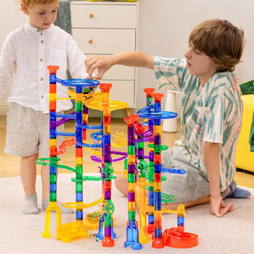 JOYIN 207 Stück leuchtende Murmeln, Bausteine, Spielzeug, 5 leuchtende Glasmurmeln, Stem-Spielzeug f