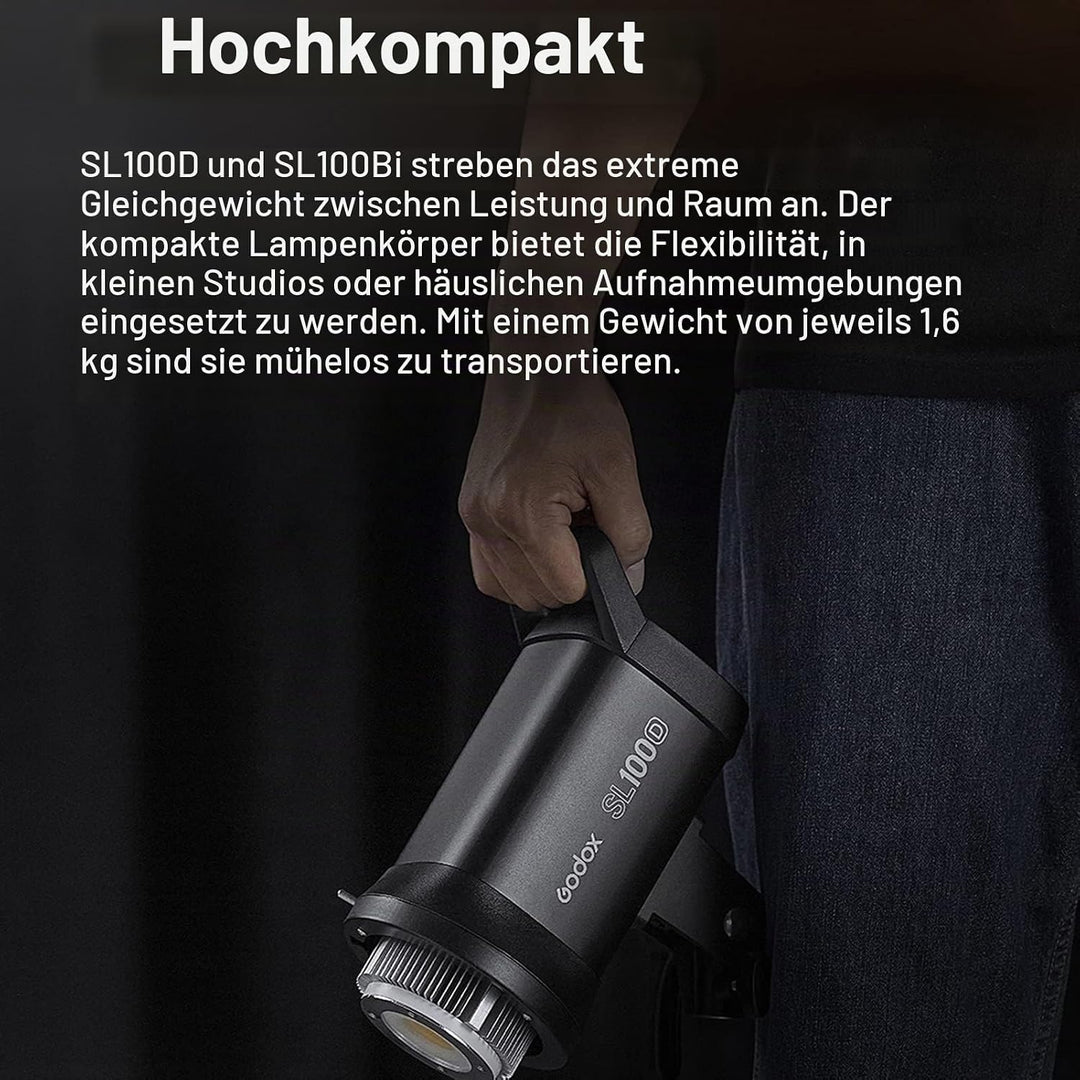 GODOX SL100D Kompakte LED-Videoleuchte Fotografie-Aufhelllicht 100W 5600K 8 Eingebaute FX-Beleuchtun