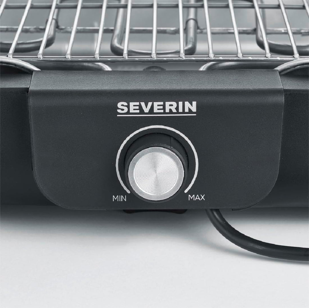 SEVERIN Tischgrill mit hochwertigem Edelstahl-Grillrost, für drinnen und draussen, 2.300 W, schnelle