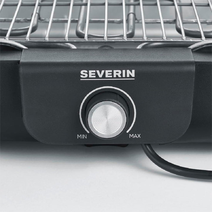 SEVERIN Tischgrill mit hochwertigem Edelstahl-Grillrost, für drinnen und draussen, 2.300 W, schnelle