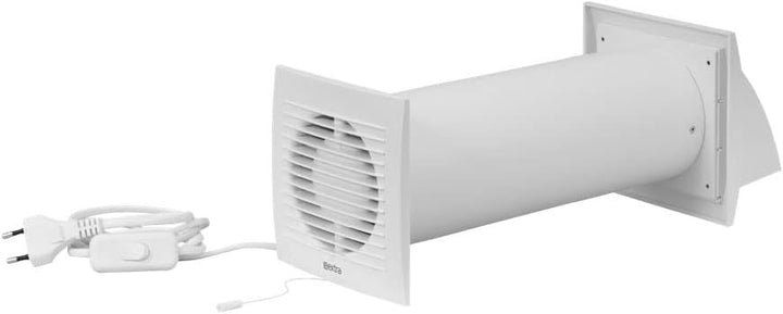 EUROPLAST 100mm Dezentrale Lüftung mit Wärmerückgewinnung mit Mit Kabel - Weiss Lüftungsanlage mit W