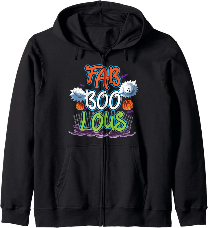 Halloween Cute Scary Fab BOO Lous ghost bats pumpkin Kapuzenjacke