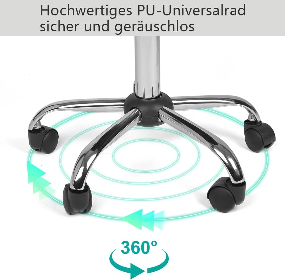 Mingone Sattelhocker Ergonomischer Arbeitshocker 360° Drehbarer Hocker Höhenverstellbarer Bürohocker