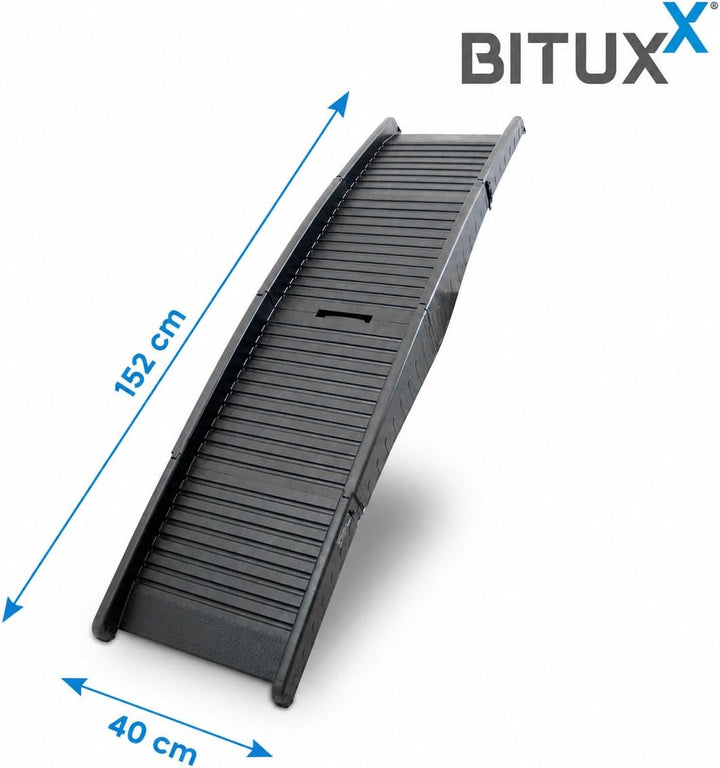 BITUXX Hunderampe Hunde Einstiegshilfe Autorampe Hundetreppe Hundetransport Klappbar Faltbar aus Kun