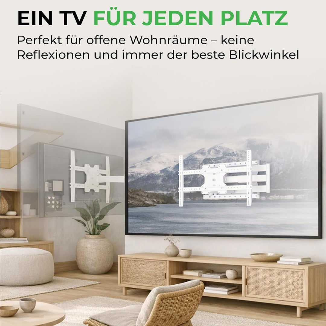 TiTon 100 cm TV-Wandhalterung mit langem Gelenkarm 50 Zoll Biz 75 Zoll – voll beweglich dreh-, Schwe