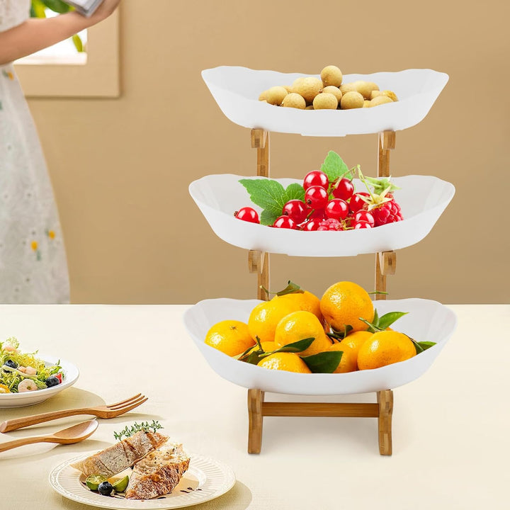 Etagere Obst 3 Stöckig Obstschale Keramik Obst Etagere Universal 3-stufiges Tablett Mit Ständer Für
