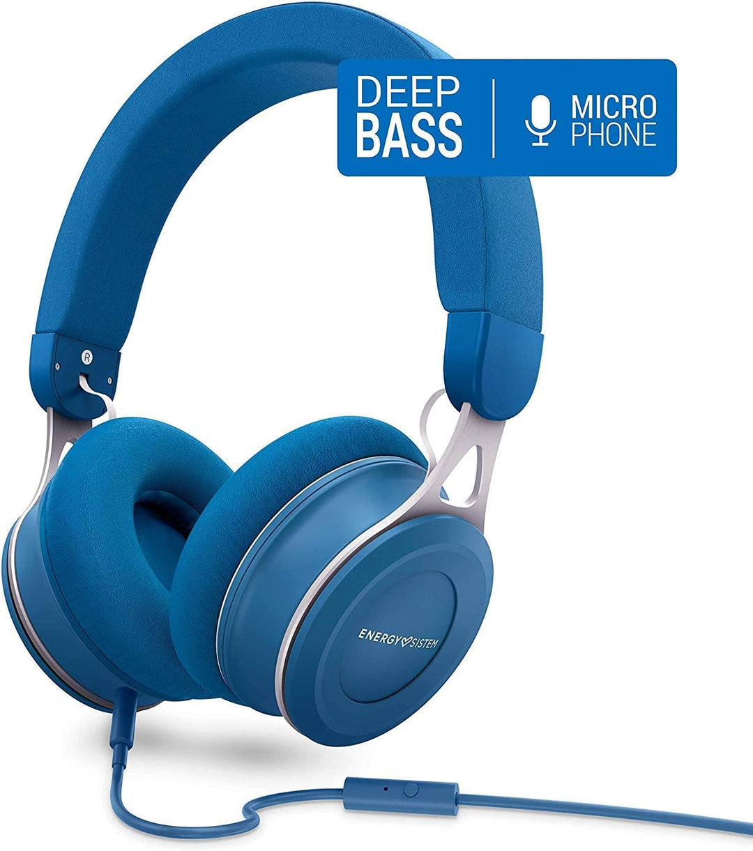 Headphones Urban 3 Mic Blue (Deep Bass, Comfortable ear pads ,Metal finishes, Control talk)- Blau bl