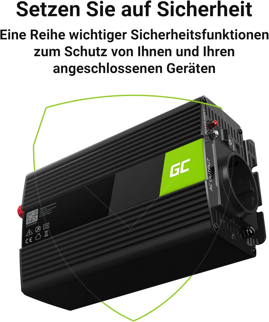 Green Cell® 1000W/2000W 12V auf 230V Volt kfz Spannungswandler Wechselrichter Power Solar Inverter D