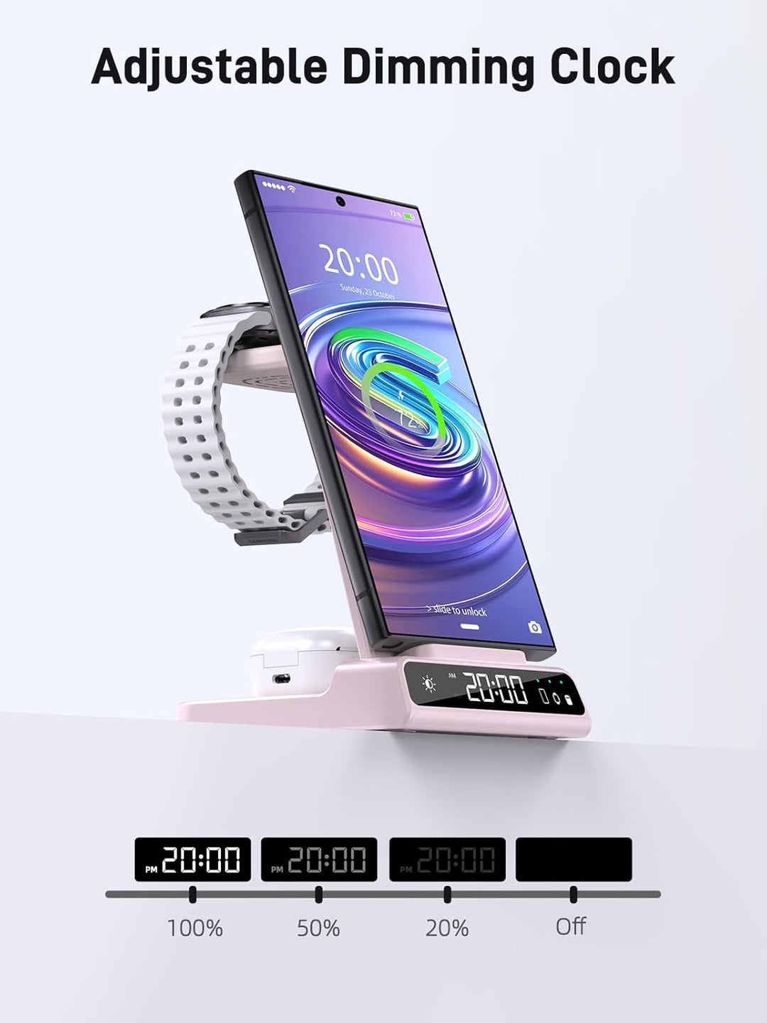 Wireless Charger für Samsung Ladestation für Galaxy S25 Ultra, Induktive Ladestation für Samsung Gal