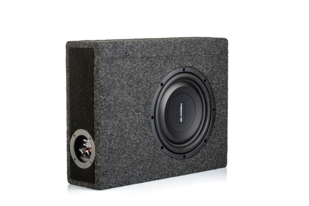 Gladen RSX10 Slim-CB-CU-AC | 25cm Downfire Aktiv-Subwoofer geschlossen