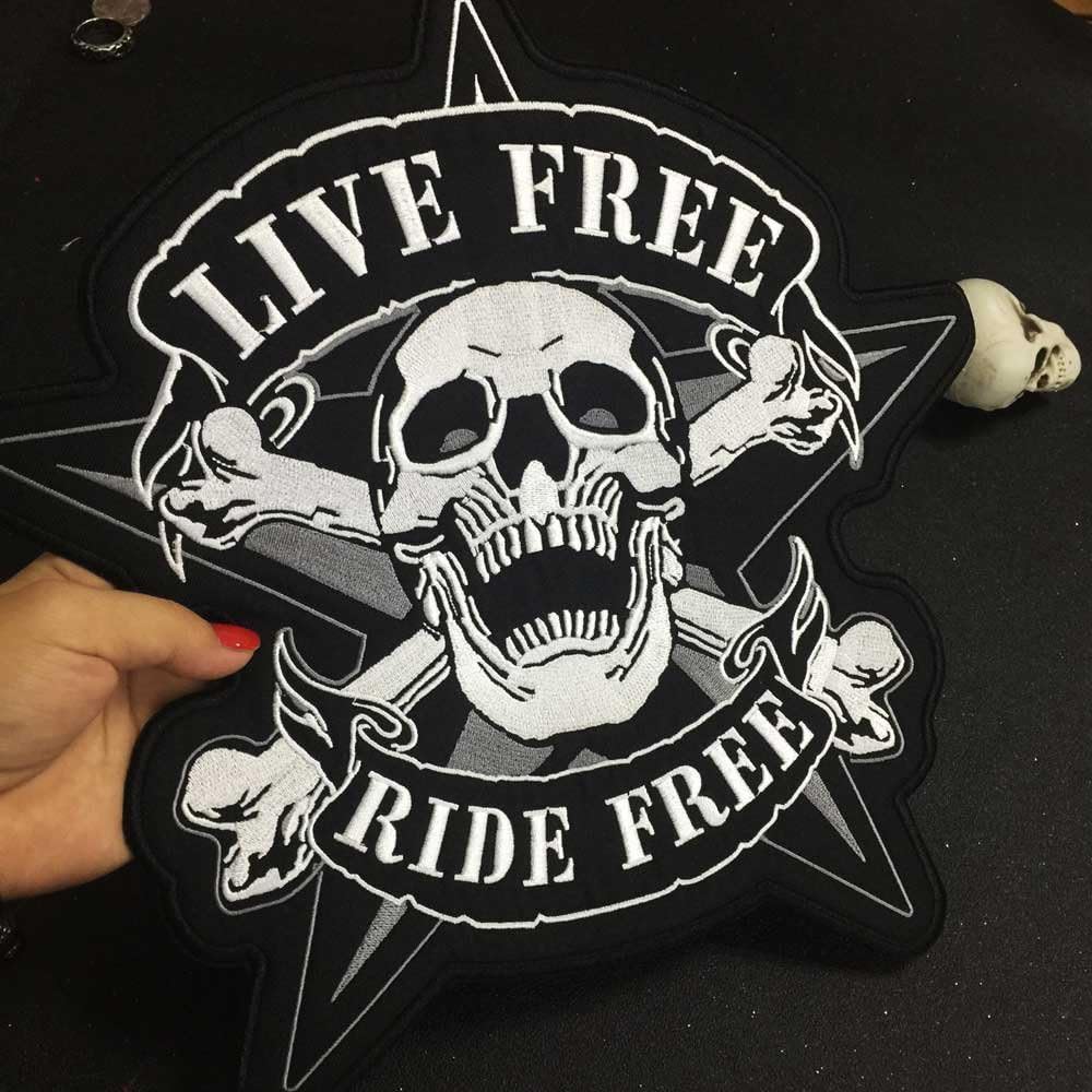 Graceful life Large Biker Motorcycle Back Patches (3) lila, lila