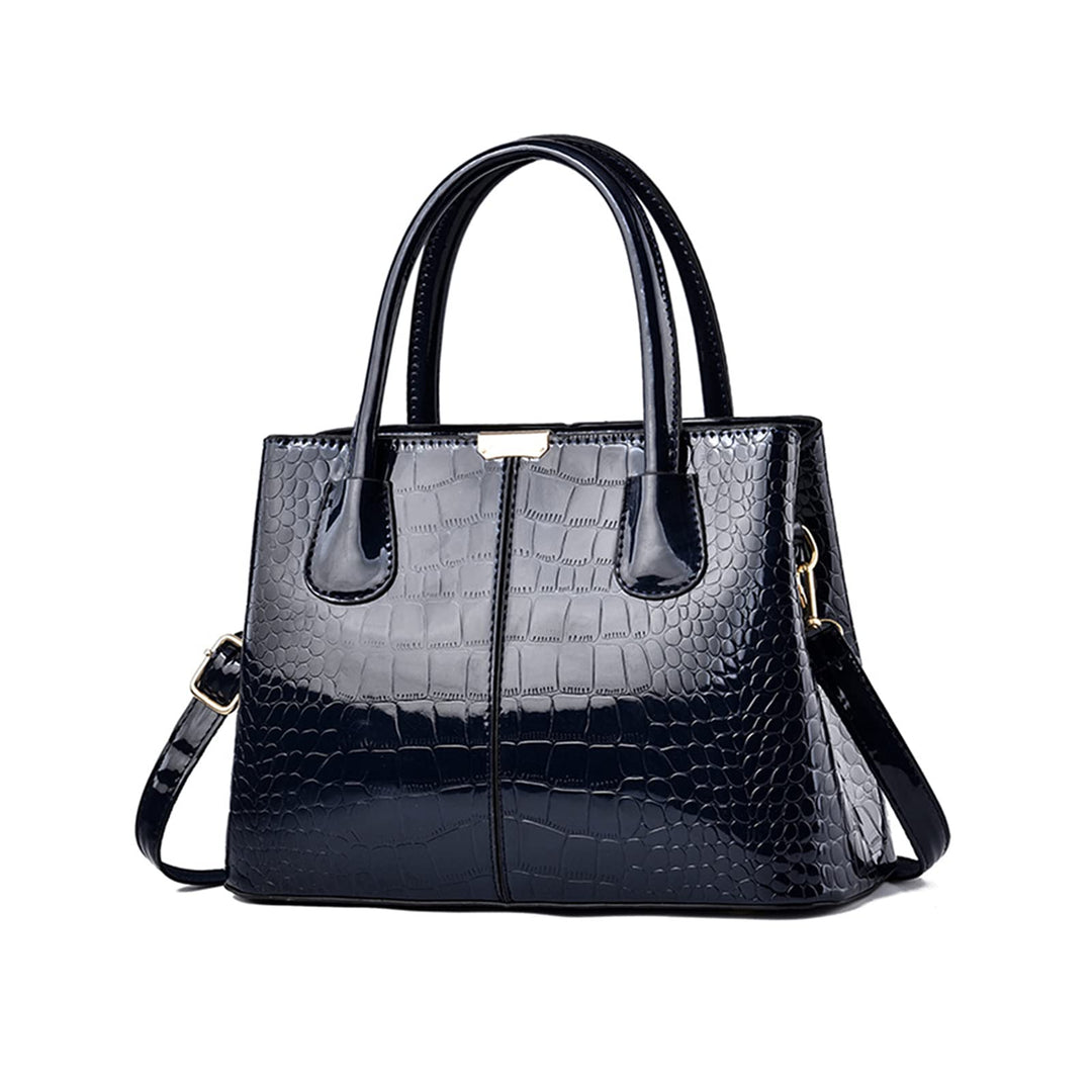 NICOLE &amp; DORIS Handtaschen Damen Mode Krokoprägung Henkeltasche Lackleder Handtasche Shopper Umhänge