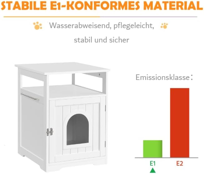 Yaheetech Katzenhaus, Katzenklo Schrank, katzenschrank für katzentoilette und kleine Katzen, Katzent