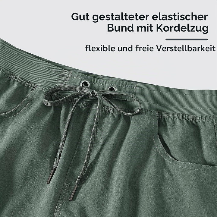 JINSHI Shorts Damen Sommer Cargohose Kurze Wanderhose Outdoor Schnelltrocknend Freizeithose mit Mehr