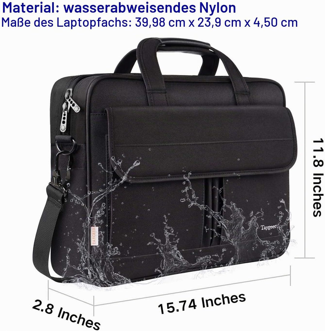 Taygeer Laptoptasche 15.6 Zoll Gross Laptop Tasche Umhängetasche Aktentasche Schultertasche Herren P