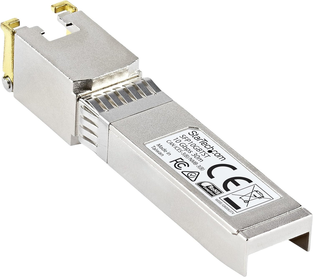 StarTech.com MSA konformes 10 Gigabit Glasfaser SFP+ Transceiver Modul - 10GBASE-T 30m Single StarTe