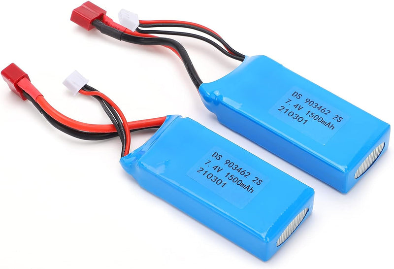 CHICIRIS 7,4 V 1500 MAh Lithium-Ionen-Akku, Ersatzakku, Lithium-Batterien 15C T-Stecker Modell Akku