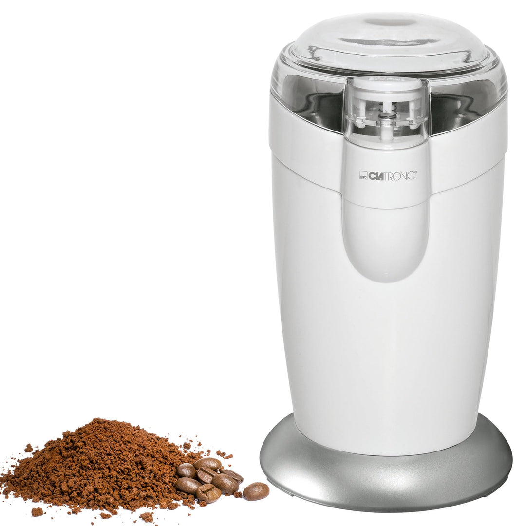 Clatronic® elektrische Kaffeemühle | Edelstahlschlagmesser | Fassungsvermögen 40 Gramm | 120 Watt Mo