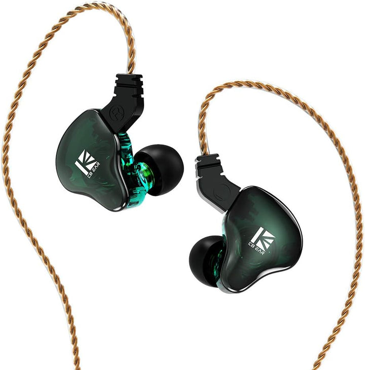 Yinyoo KBEAR KS2 In Ear Monitor,Stereo Bass Kopfhörer, HiFi Over Ear Earbud Headset Noise Cancelling