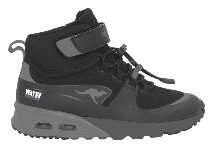 KangaROOS Unisex Kinder Kx-Hydro Sneaker 27 EU Jet Black Steel Grey, 27 EU Jet Black Steel Grey