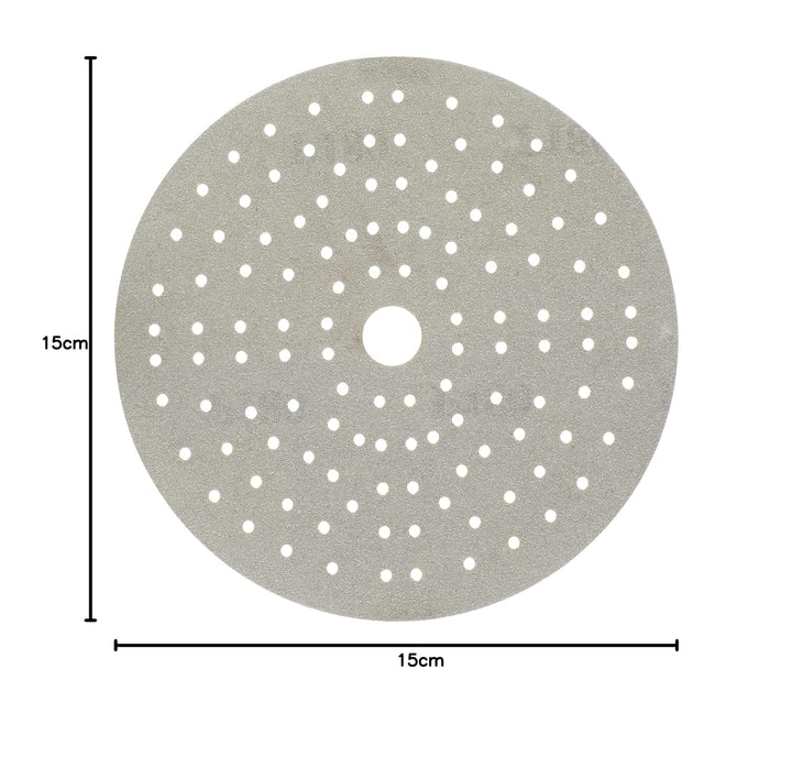 Mirka Iridium Premium-Schleifpapier Ø 150mm Klett 121-Loch, Korn 600, 100 Stk / Zum Schleifen von La