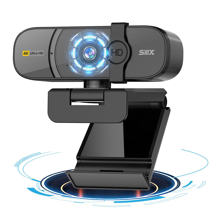 USB Webcam, 4K Full HD Webcam für PC, Videoanrufe, Computerkamera mit klarem Stereo-Audio, automatis