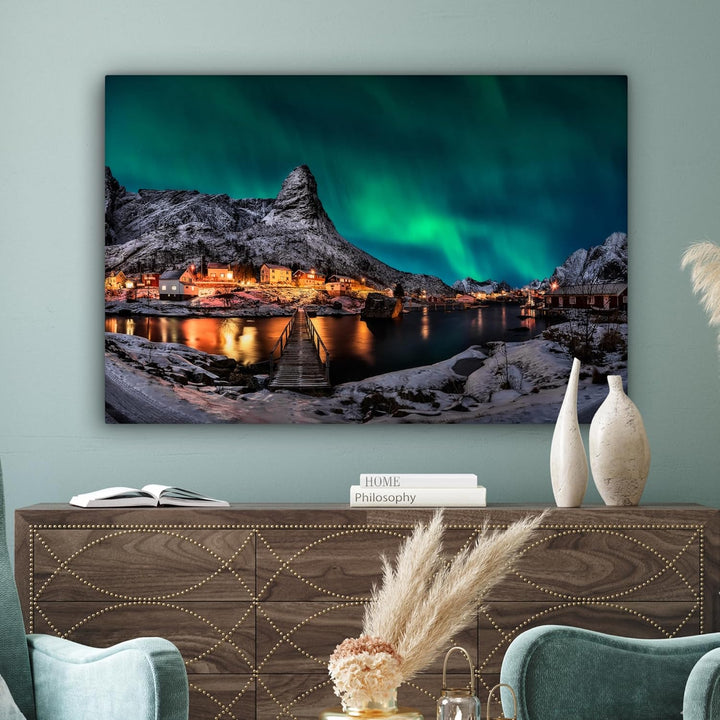 MuchoWow© Bild auf Leinwand Gross 120x80 cm XXL Schlafzimmer Bilder Wand Deko Wohnzimmer Modern Wand