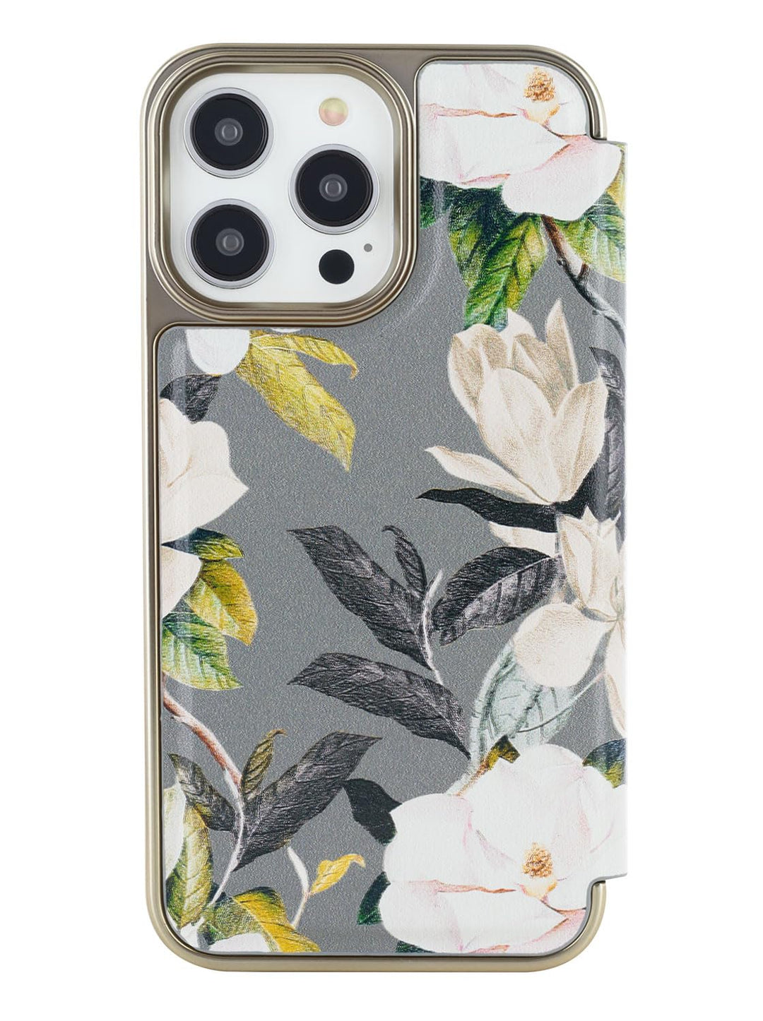 Ted Baker Opal Spiegel-Folio-Schutzhülle für iPhone 14 Pro, Grau, iPhone 14 Pro