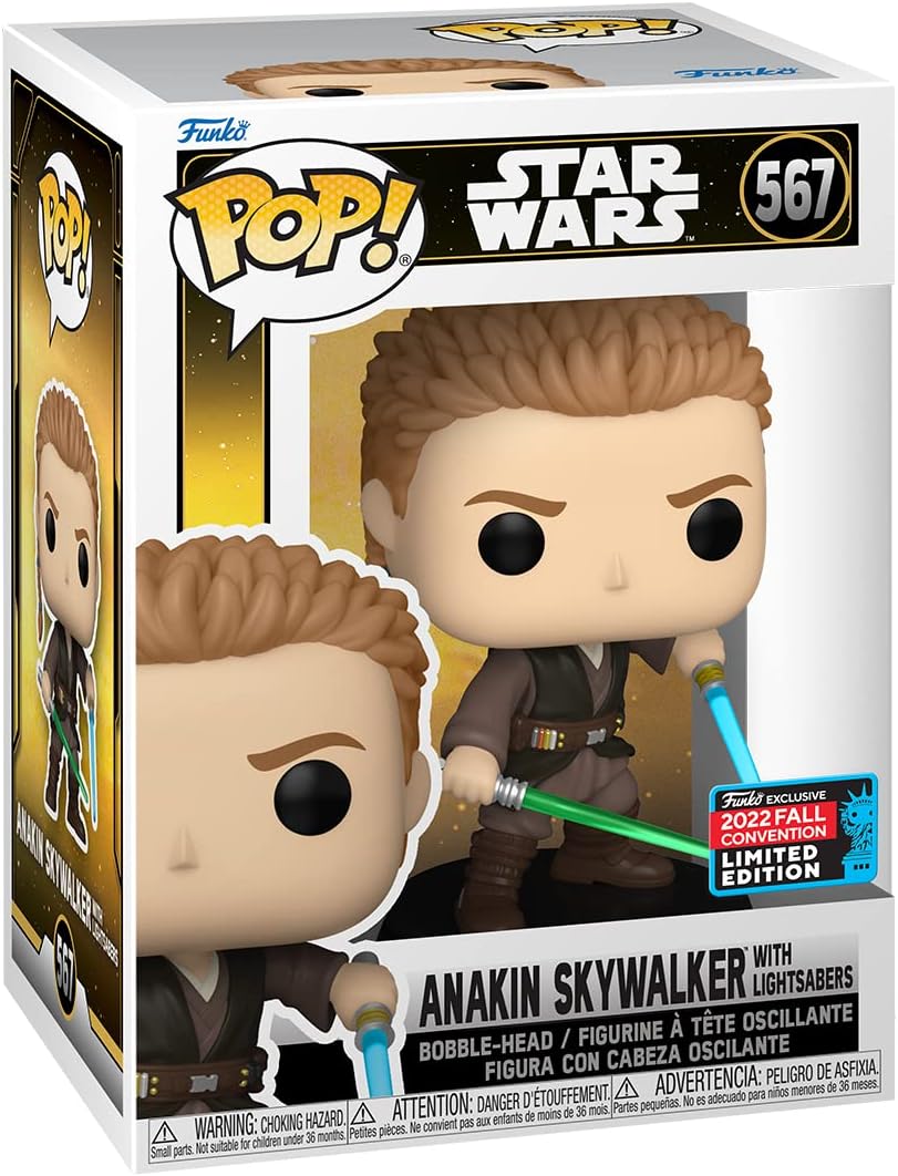 Pop! Star Wars 567 Anakin Skywalker with Lightsabers 2022 Fall Convention