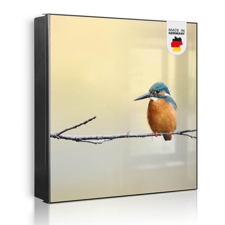 banjado® Grosser Schlüsselkasten Glas/Schlüsselbox 30cm x 30cm mit 50 Haken - Motiv Pause/Schlüsselk