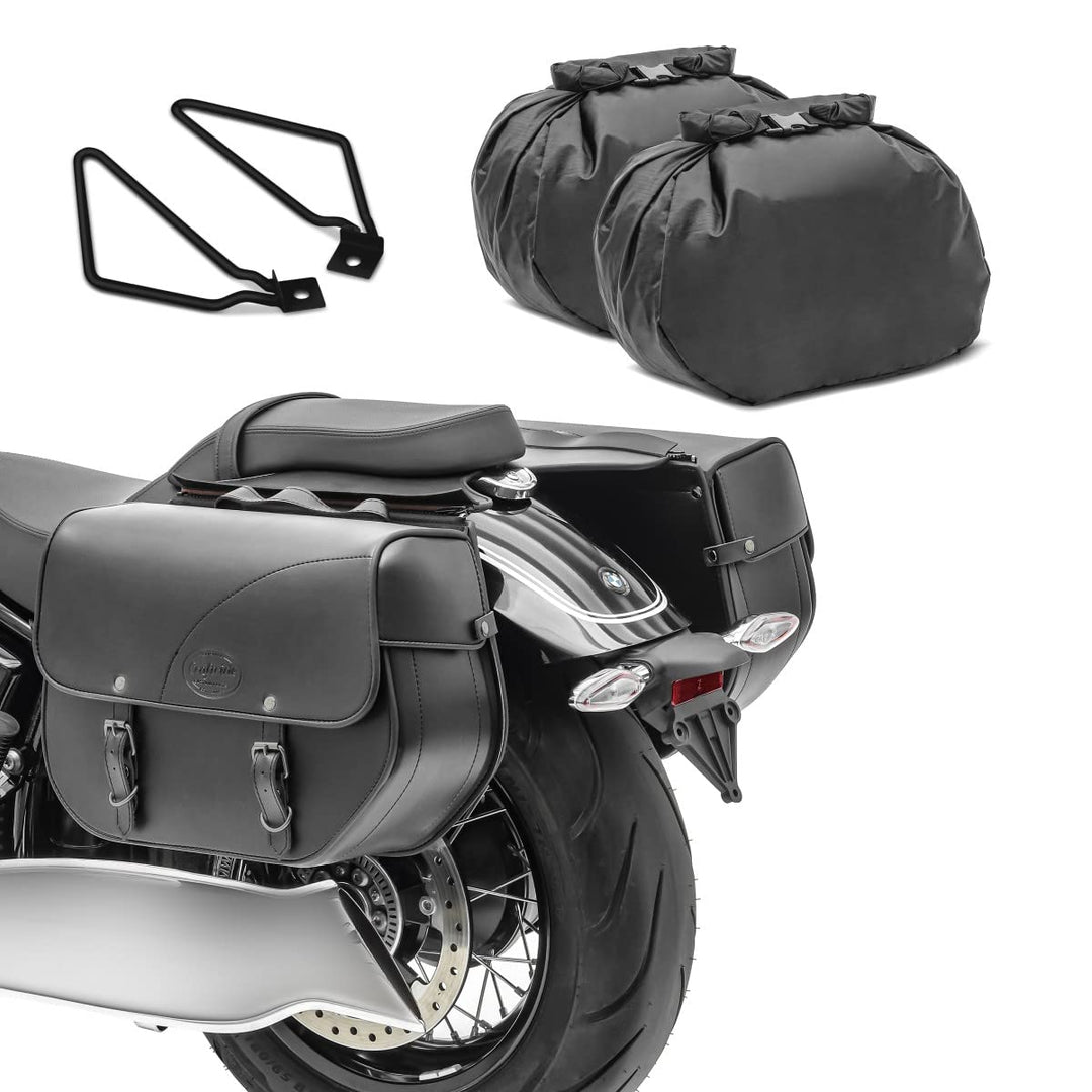 Satteltaschen KT + Halter für Royal Enfield Bullet, Classic 500