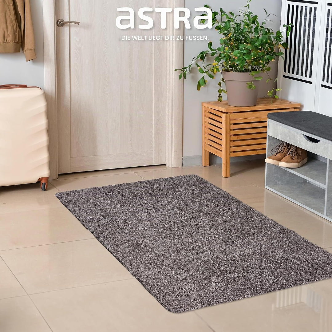 Astra Schmutzfangmatte innen waschbar 80x120 cm – Sauberlaufmatte anthrazit 100% Baumwolle Türmatte