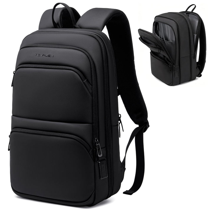 FENRUIEN Leichter Business Rucksack Herren 15.6 Zoll Wasserdicht Notebook Laptop Backpack Erweiterba
