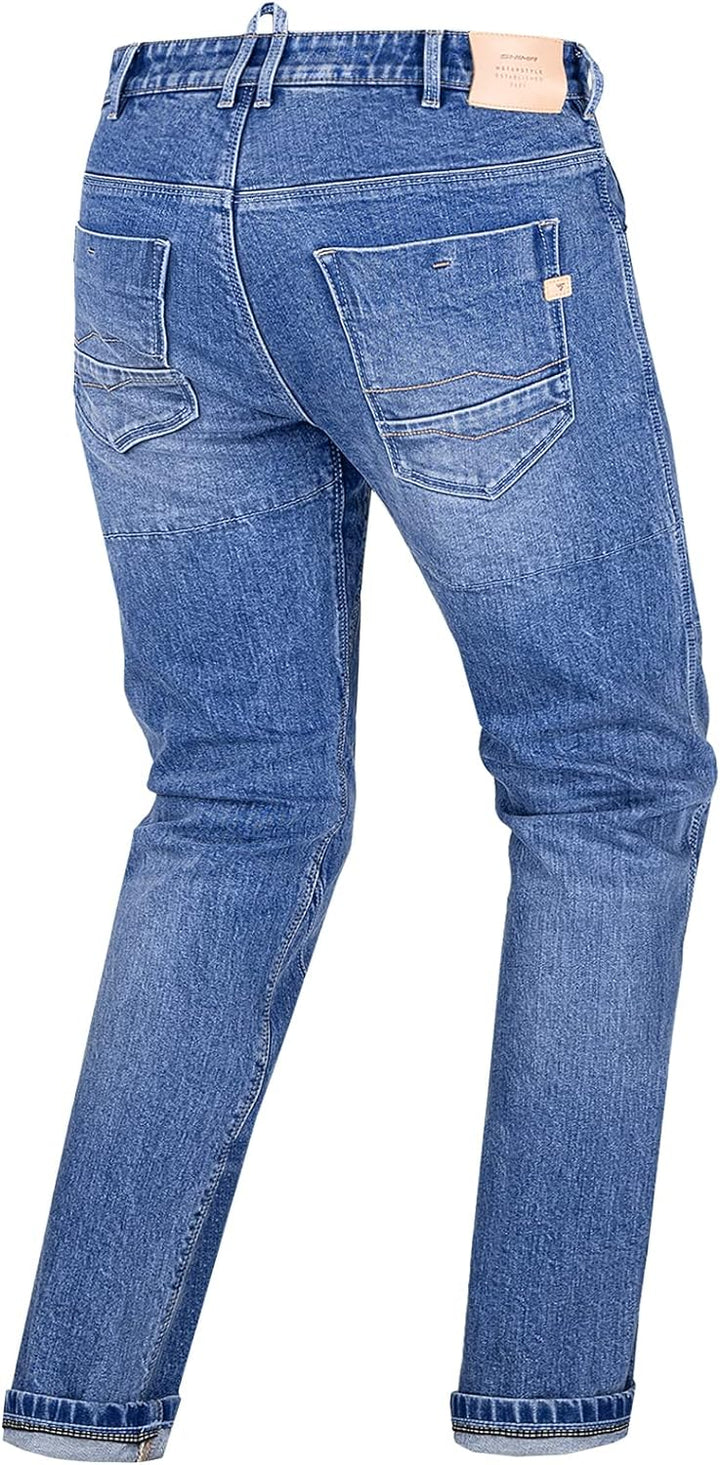 SHIMA DEVON Motorradjeans - Belüftete Elastische Slim Fit Biker Motorradhose mit FiberQL-Verstärkung