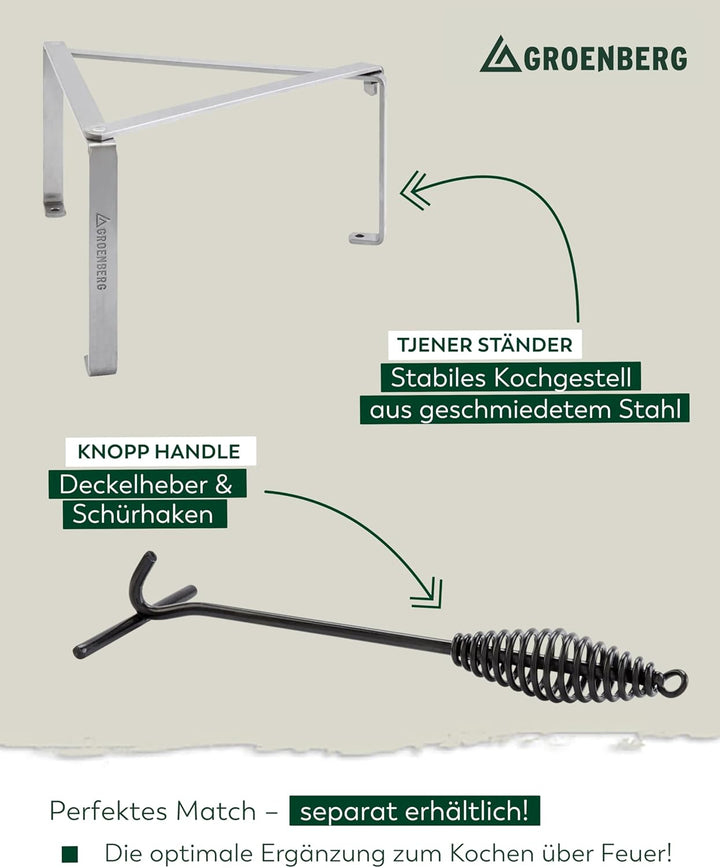 Grillpfanne Gusseisen Pfanne Nabro Bratpfanne Griff Quadratisch 28 cm
