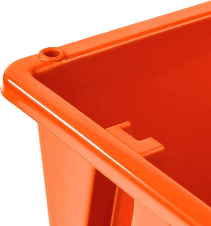 50x Stapelbox 230 x 120 x 160 mm – Stapelboxen Set - Sichtbox Sichtlagerboxen Lagerbox, Orange