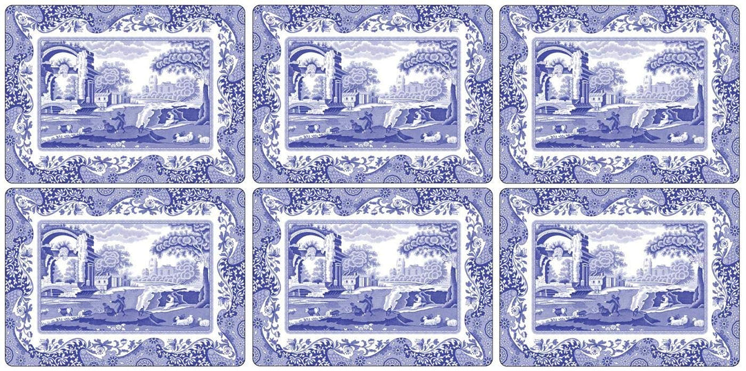 Pimpernel Blue Italian Placemats, Set of 6 by Pimpernel