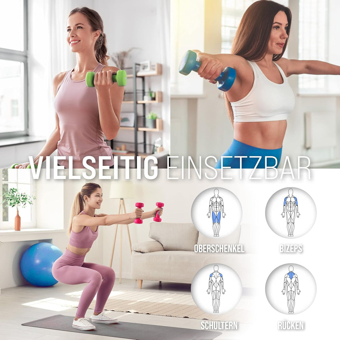 Apollo Hantel Set Kurzhantel | 2 Hanteln | 2er Hantelset | Gewichte für Krafttraining | Kurzhanteln