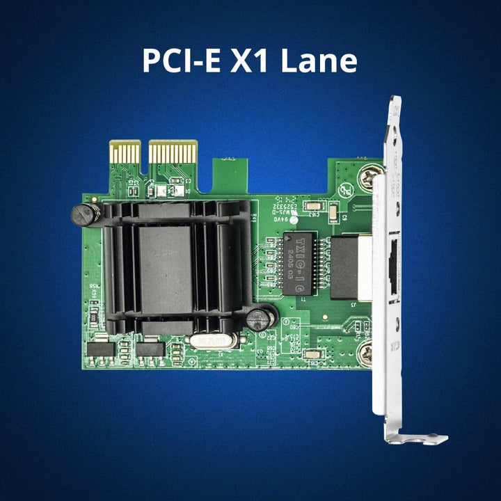 HiFiber Gigabit PCIe Netzwerkkarte, Intel 82574L Chip, 1-Port RJ45 LAN Adapter (NIC), unterstützt VM
