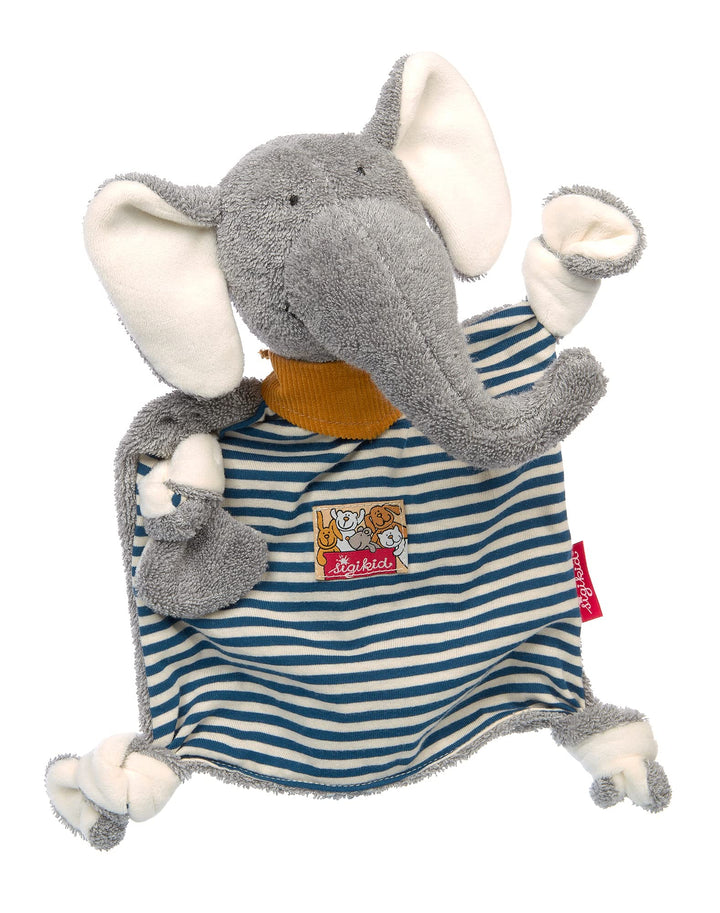 SIGIKID 39378 Schnuffeltuch Elefant Kuscheltuch Mädchen und Jungen Babyspielzeug empfohlen ab Geburt