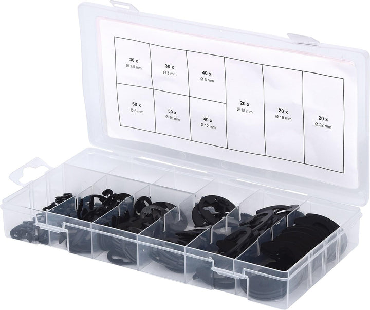 KS TOOLS Sortiment E-Sicherungsringe, Ã˜1,5-22mm, 300-tlg