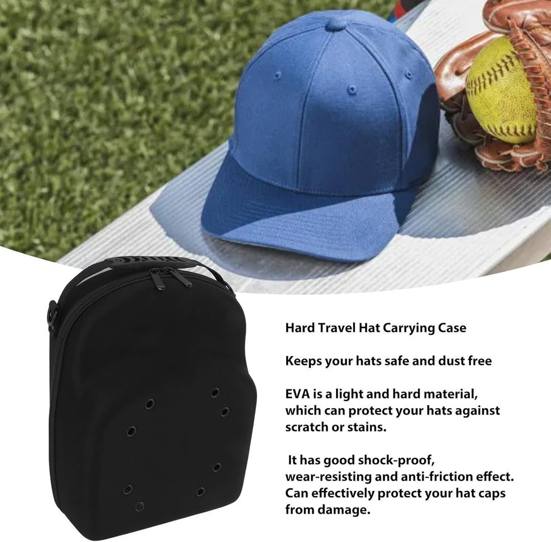 lyrlody Mütze Reise Hülle, Reisetaschen, Tragbarer Baseball Kappen Schutz, Harte EVA-Abdeckung mit V
