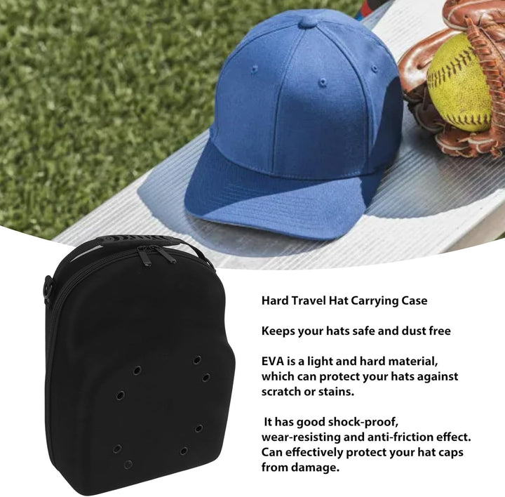 lyrlody Mütze Reise Hülle, Reisetaschen, Tragbarer Baseball Kappen Schutz, Harte EVA-Abdeckung mit V