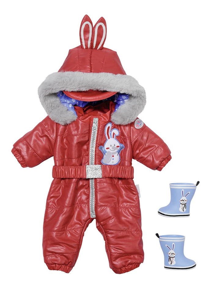 BABY born Little Schneeanzug mit Kapuze und Stiefeln für 36 cm Puppen, 833100 Zapf Creation