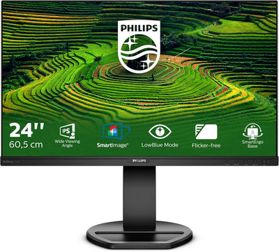 Philips 241B8QJEB - 24 Zoll FHD Monitor, höhenverstellbar (1920x1080, 60 Hz, VGA, DVI, HDMI, Display