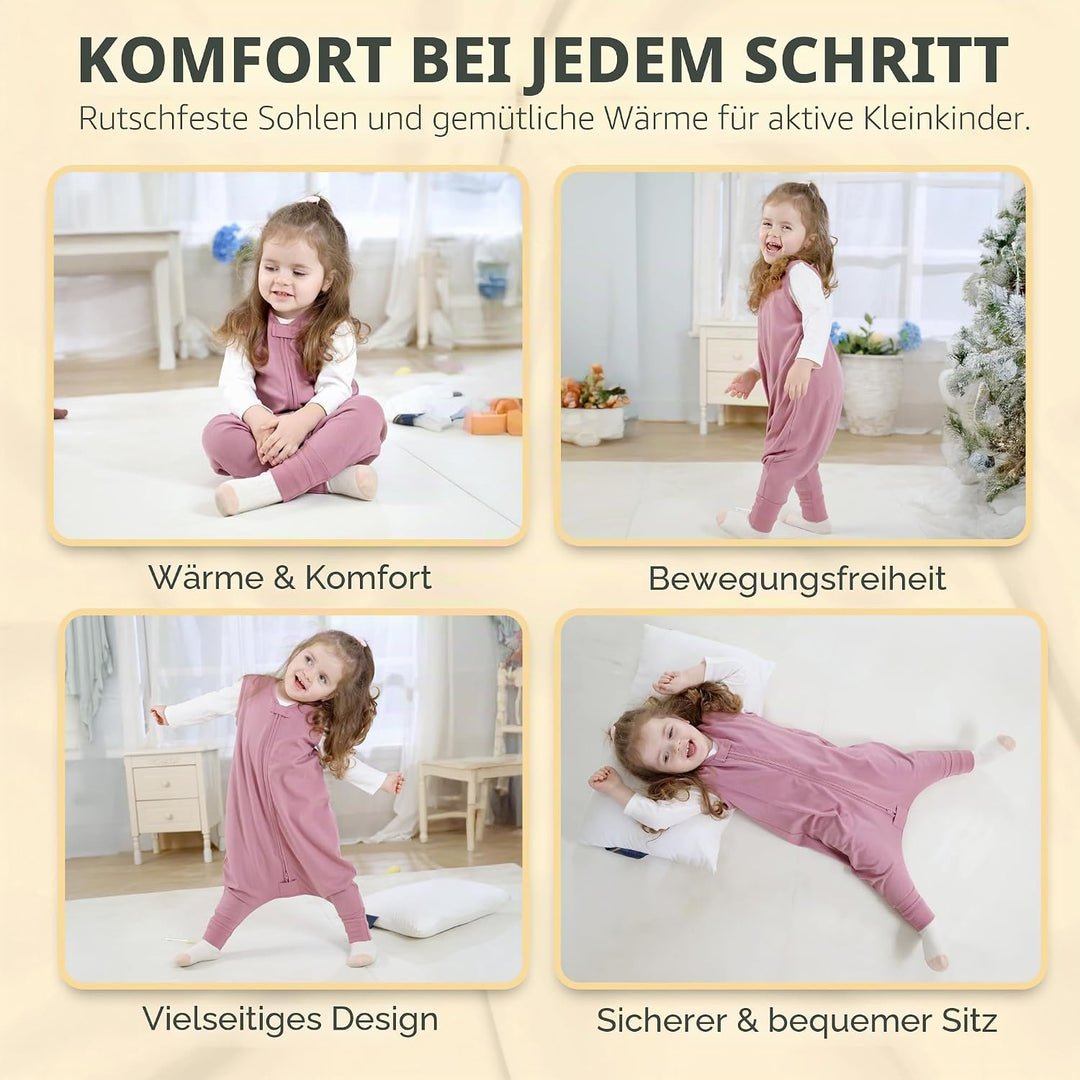 Mama Cheetah Baby Schlafsack, Bio-Baumwolle, Tragbare Babydecke, Schlafsack mit 2-Wege-Reissverschlu
